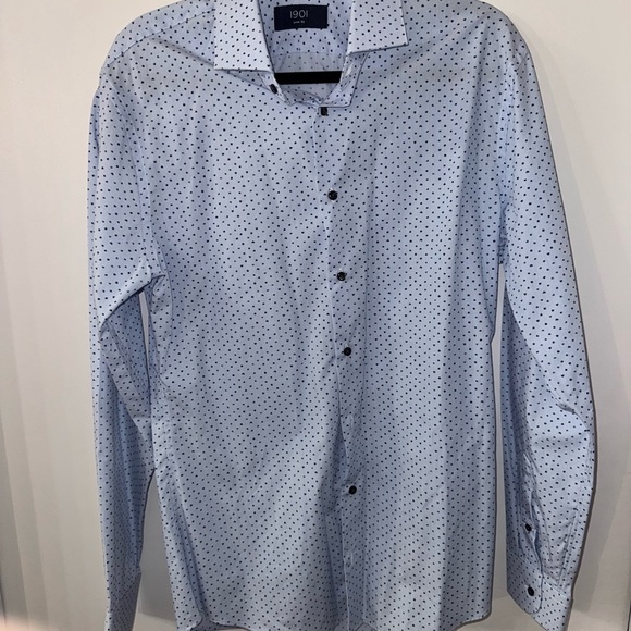 1901 Men 15 1/2  Long Sleeve Casual Button Down Trim Fit Shirt - Picture 2 of 10